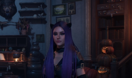 Hogwarts Legacy — Макияж - Кошачьи глаза с фиолетовым оттенком | Makeup - Cat Eyes with purple hint