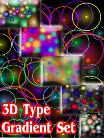 Набор 3D градиентов | 3D Type Gradient Set