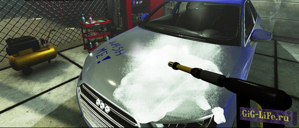 Car Wash Simulator — трейлер c девушкой в мини-юбке и трупом в багажнике