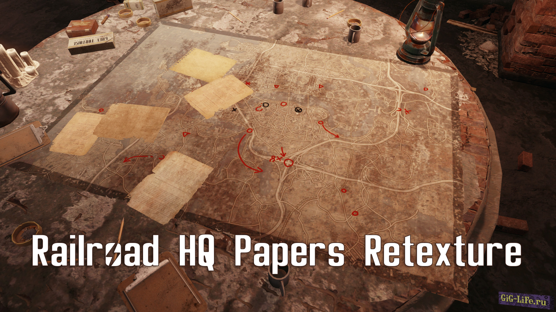 Fallout 4 — Railroad HQ Papers - Ретекстур бумаг/планов Подземки