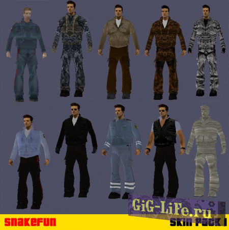 GTA III — Пак скинов от Snakefun's / Snakefun's Skin Pack I