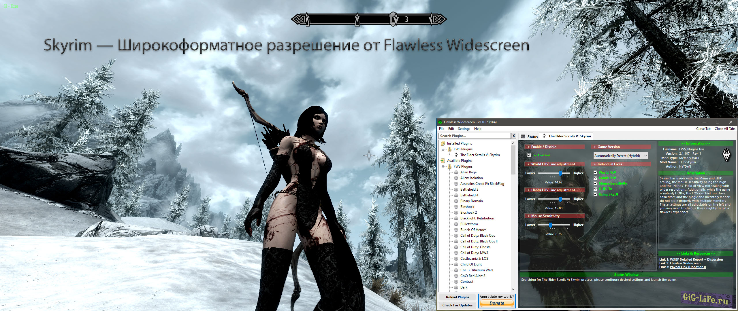 flawless widescreen not working skyrim