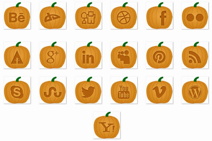 Коллекция иконок в виде тыквы | Collection of pumpkin icons