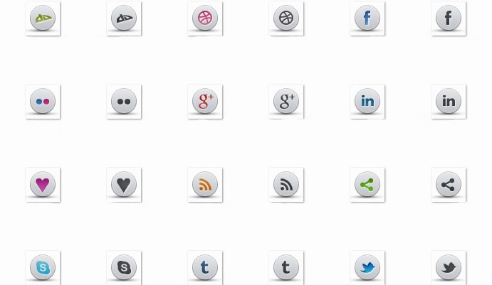 Цветные и темные логотипы ресурсов интернет | Colored and dark logos of Internet resources