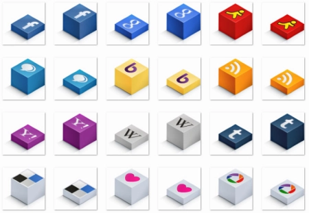 Большая коллекция иконок в кубическом стиле | Large collection of icons in cubic style