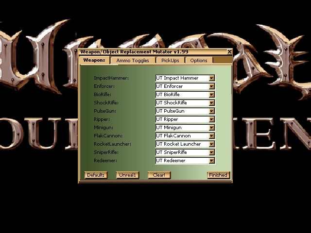 Unreal Tournament — Мутатор для замены оружия/объектов | Weapon/Object Replacement Mutator (WORM)