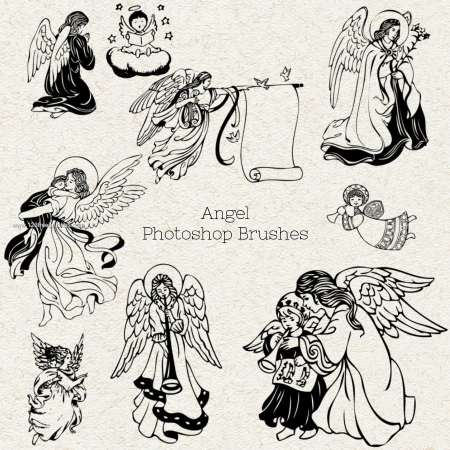 Кисть для фотошопа — Ангелы | Angels