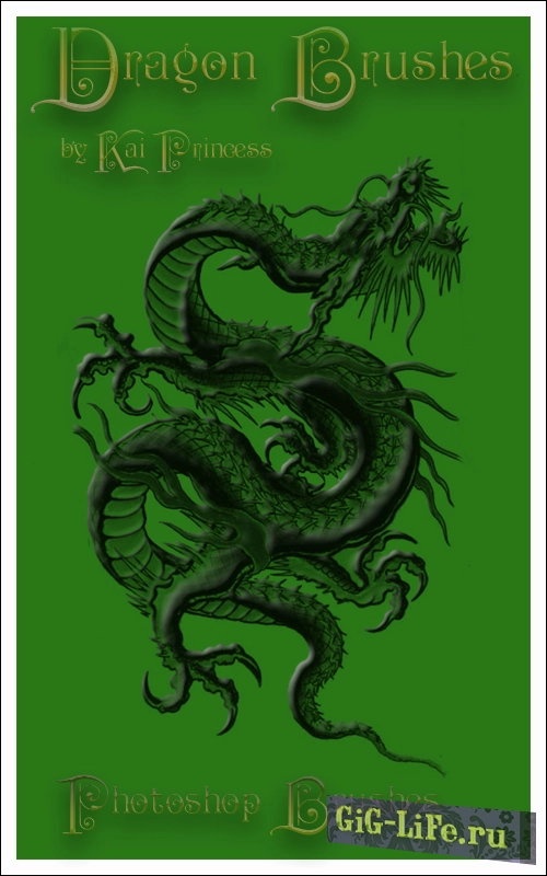 Кисть для фотошопа - Китайские драконы | Chinese Dragons