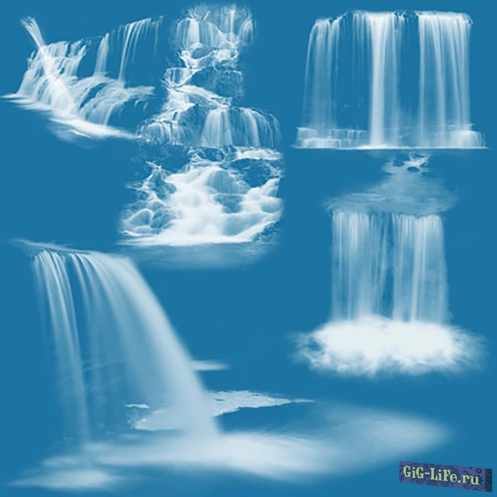Кисть для фотошопа - Водопады | Waterfalls