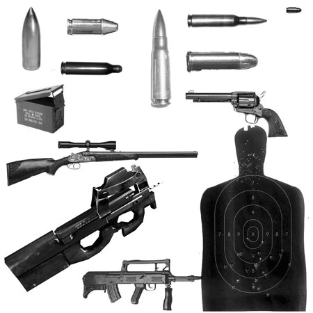 Кисть для фотошопа с огнестрельным оружием и мишенью | Firearms and Target