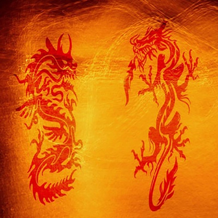 Кисть для фотошопа - Золотой дракон | Golden Dragon