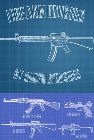 Кисть для фотошопа - Эскизы оружия | Sketches of weapons