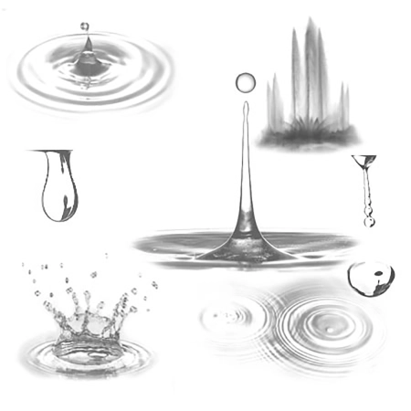 Кисть для фотошопа - Водная симфония | Water symfony