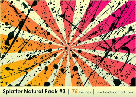 Кисть для фотошопа - Сборка кистей с брызгами | Splatter Natural Pack