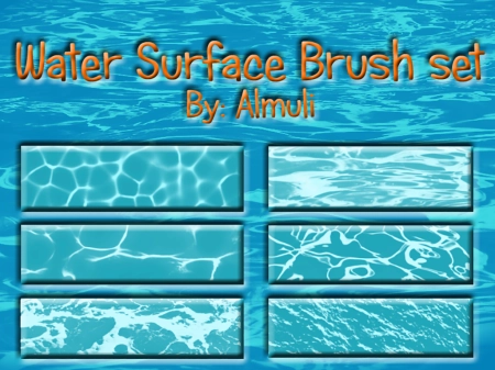 Кисть для фотошопа - Вода | Water Surface Brush set for PS